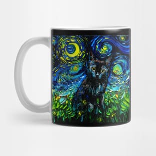 Black Cat Night 3 (close up version) Mug